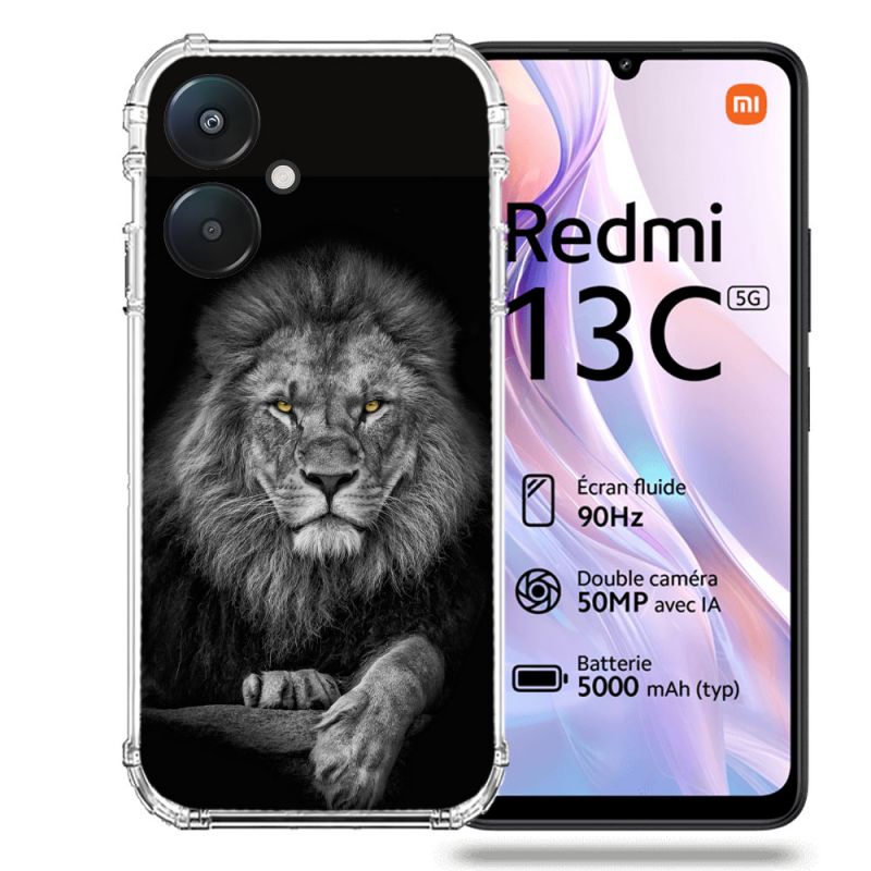 Coque Renforcée Pour Xiaomi Redmi 13C 5G Animal Lion Majestueux