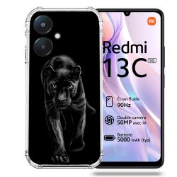 Coque Renforcée Pour Xiaomi Redmi 13C 5G Animal Panthère Noire
