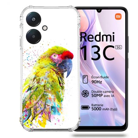 Coque Renforcée Pour Xiaomi Redmi 13C 5G Animal Perroquet Jaune