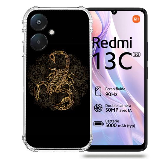 Coque Renforcée Pour Xiaomi Redmi 13C 5G Animal Scorpion Fresque