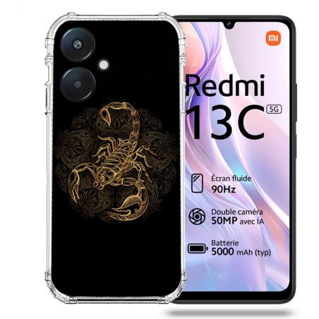Coque Renforcée Pour Xiaomi Redmi 13C 5G Animal Scorpion Fresque
