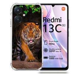 Coque Renforcée Pour Xiaomi Redmi 13C 5G Animal Tigre Jungle