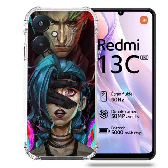 Coque Renforcée Pour Xiaomi Redmi 13C 5G Arcane Jynx Bleu