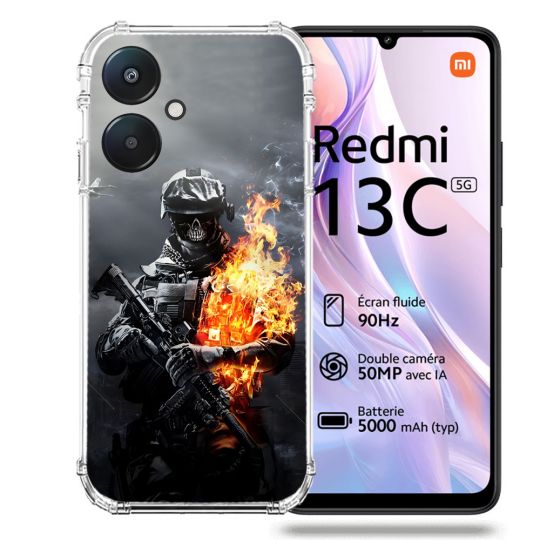 Coque Renforcée Pour Xiaomi Redmi 13C 5G Call Of Duty Squelette