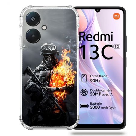 Coque Renforcée Pour Xiaomi Redmi 13C 5G Call Of Duty Squelette