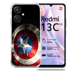 Coque Renforcée Pour Xiaomi Redmi 13C 5G Captain America Bouclier