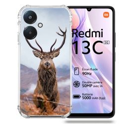 Coque Renforcée Pour Xiaomi Redmi 13C 5G Chasse Chevreuil Montagne