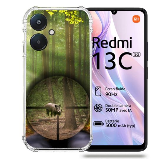 Coque Renforcée Pour Xiaomi Redmi 13C 5G Chasse Sanglier Viseur