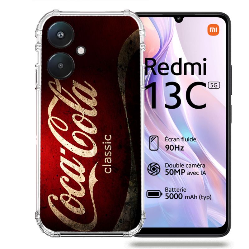 Coque Renforcée Pour Xiaomi Redmi 13C 5G Coca Cola Classique