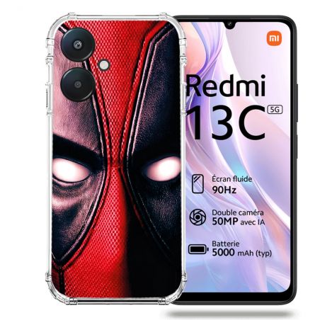 Coque Renforcée Pour Xiaomi Redmi 13C 5G Deadpool Yeux