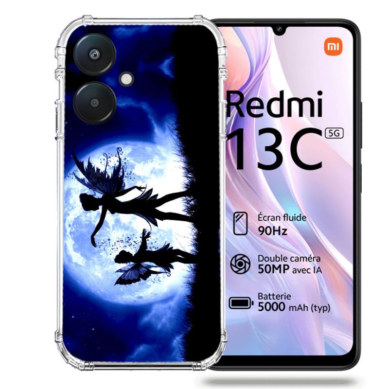 Coque Renforcée Pour Xiaomi Redmi 13C 5G Fantastique Fee Lune