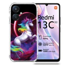 Coque Renforcée Pour Xiaomi Redmi 13C 5G Fantastique Licorne Arc en ciel