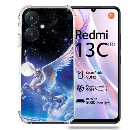 Coque Renforcée Pour Xiaomi Redmi 13C 5G Fantastique Licorne Céleste