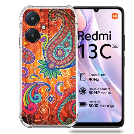 Coque Renforcée Pour Xiaomi Redmi 13C 5G Fleur Psychedelic