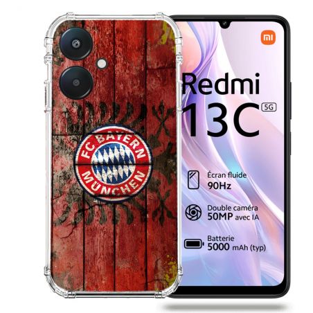Coque Renforcée Pour Xiaomi Redmi 13C 5G Foot Bayern Munich Drapeau