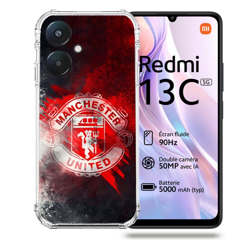 Coque Renforcée Pour Xiaomi Redmi 13C 5G Foot Manchetser United