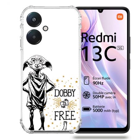 Coque Renforcée Pour Xiaomi Redmi 13C 5G Harry Potter Dobby Free Blanc