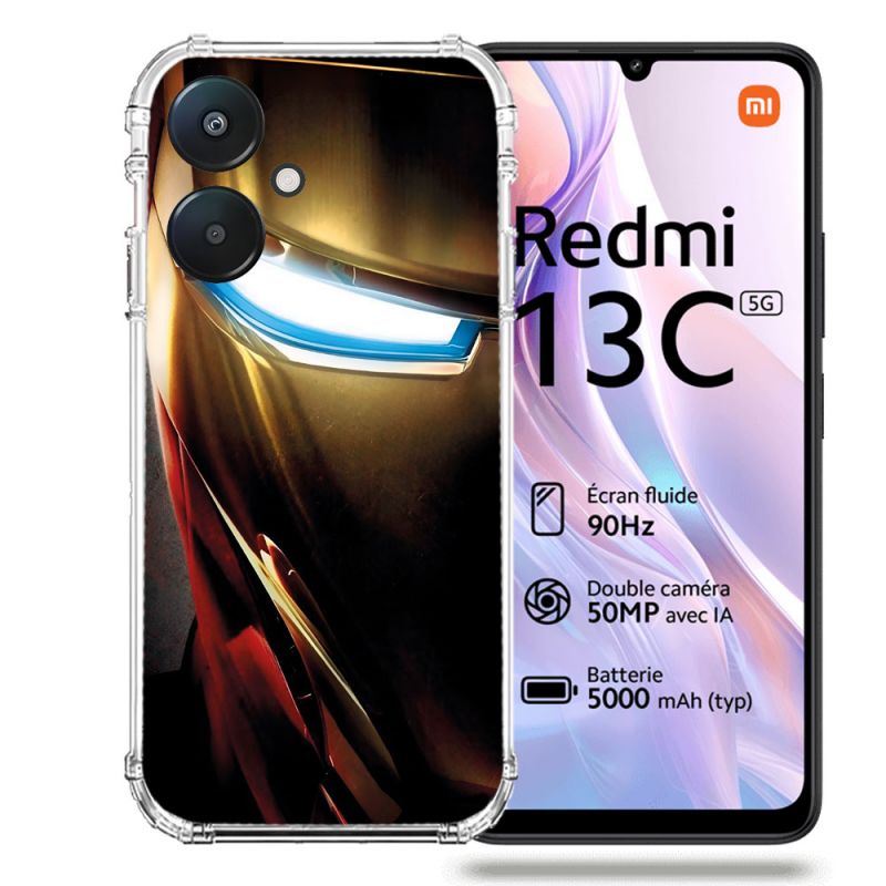 Coque Renforcée Pour Xiaomi Redmi 13C 5G Iron Man Casque