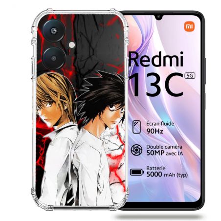 Coque Renforcée Pour Xiaomi Redmi 13C 5G Manga Death Note Duo