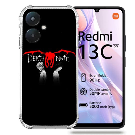 Coque Renforcée Pour Xiaomi Redmi 13C 5G Manga Death Note Noir