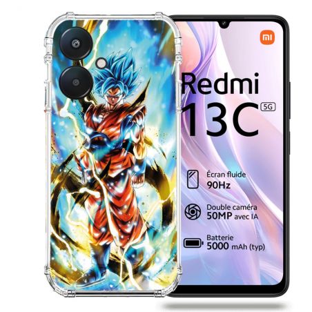 Coque Renforcée Pour Xiaomi Redmi 13C 5G Manga Dragon Ball Sangoku Blanc