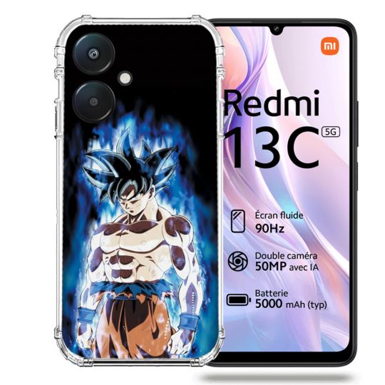 Coque Renforcée Pour Xiaomi Redmi 13C 5G Manga Dragon Ball Sangoku Noir