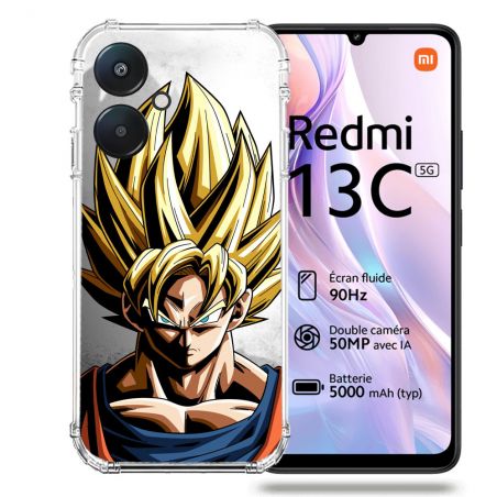 Coque Renforcée Pour Xiaomi Redmi 13C 5G Manga Dragon Ball Sangoku Portrait