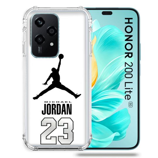 Coque Renforcée Pour Honor 200 Lite 5G Jordan 23 Blanc