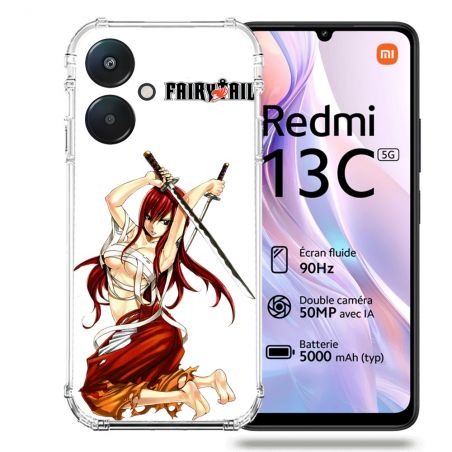 Coque Renforcée Pour Xiaomi Redmi 13C 5G Manga Fairy Tail Erza