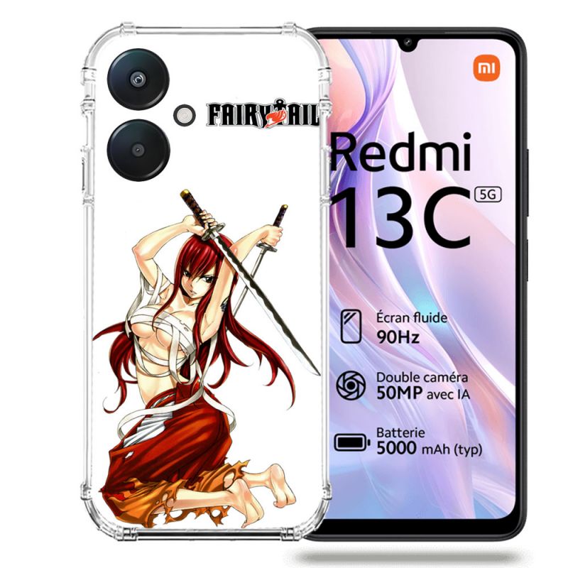 Coque Renforcée Pour Xiaomi Redmi 13C 5G Manga Fairy Tail Erza