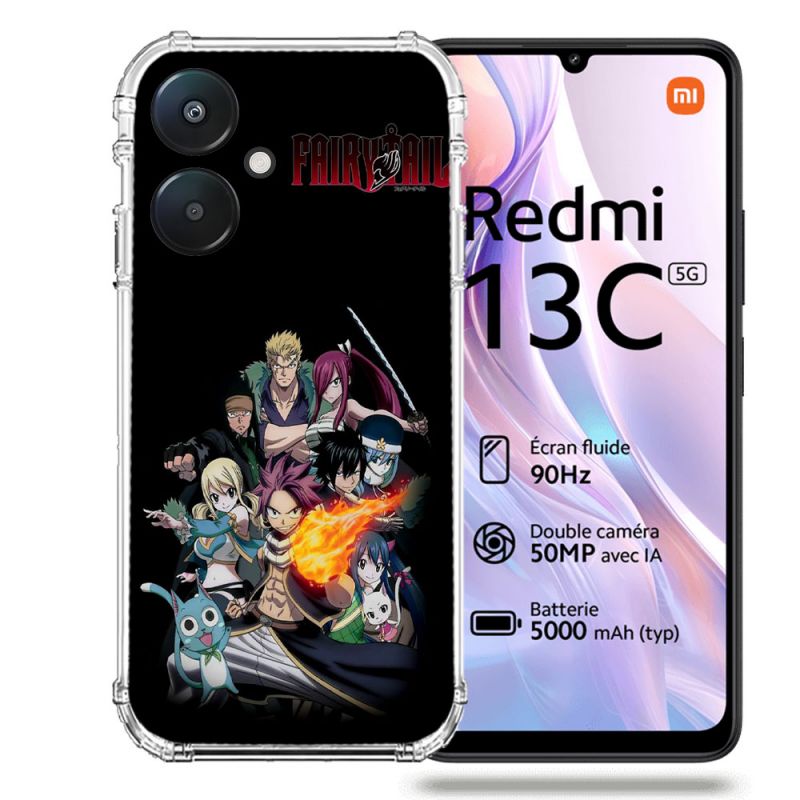 Coque Renforcée Pour Xiaomi Redmi 13C 5G Manga Fairy Tail Logo Team