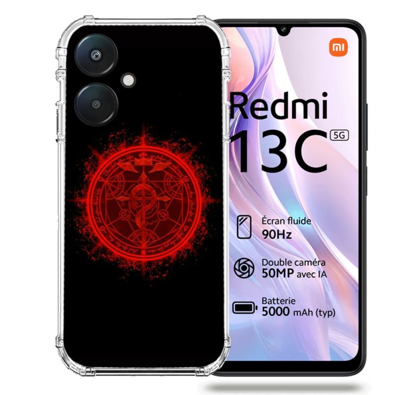 Coque Renforcée Pour Xiaomi Redmi 13C 5G Manga Fullmetal Alchemist Logo