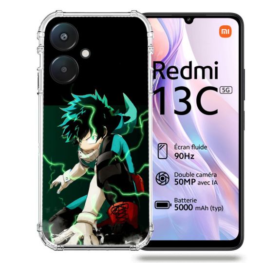 Coque Renforcée Pour Xiaomi Redmi 13C 5G Manga My Hero Academia Deku