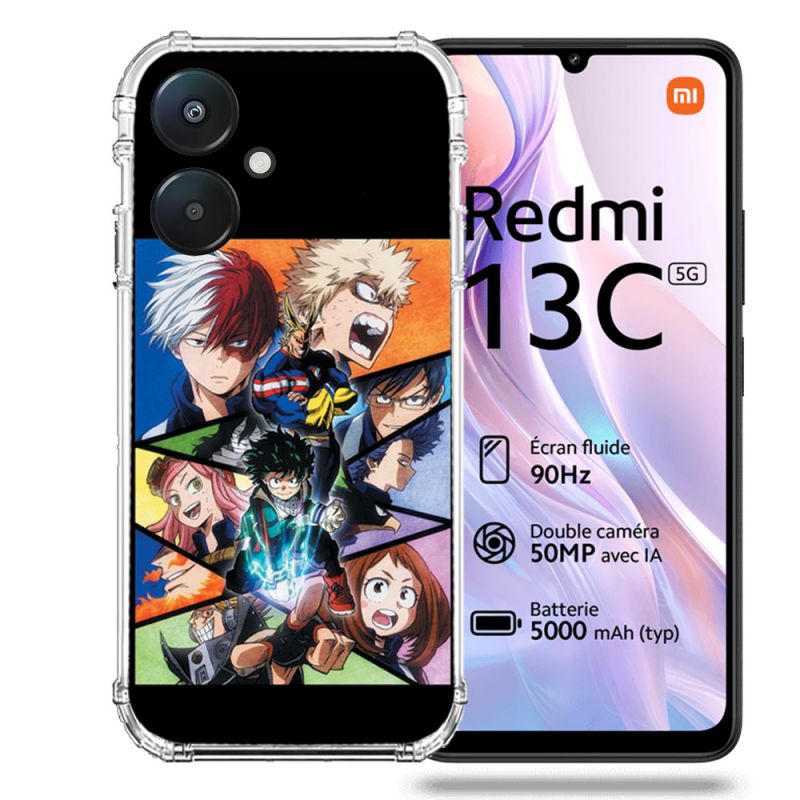 Coque Renforcée Pour Xiaomi Redmi 13C 5G Manga My Hero Academia Noir