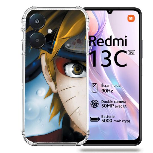 Coque Renforcée Pour Xiaomi Redmi 13C 5G Manga Naruto Blanc