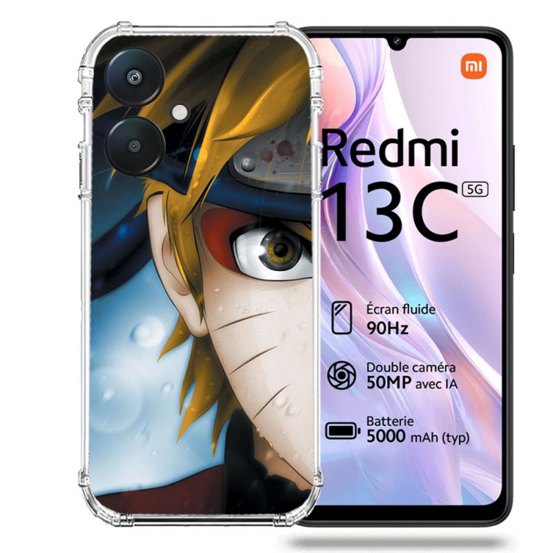 Coque Renforcée Pour Xiaomi Redmi 13C 5G Manga Naruto Blanc