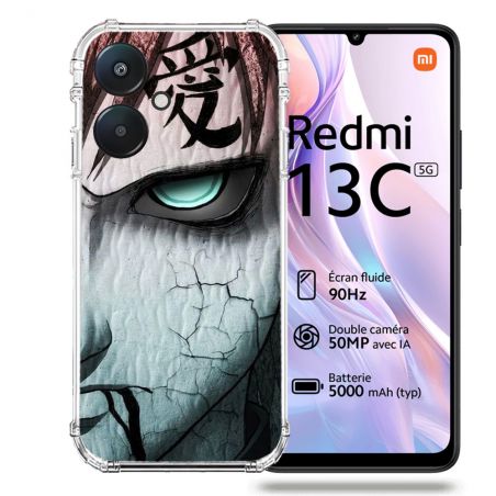 Coque Renforcée Pour Xiaomi Redmi 13C 5G Manga Naruto Gaara