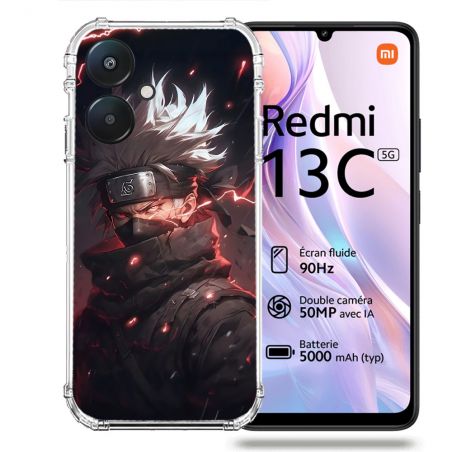 Coque Renforcée Pour Xiaomi Redmi 13C 5G Manga Naruto Kakashi Dark