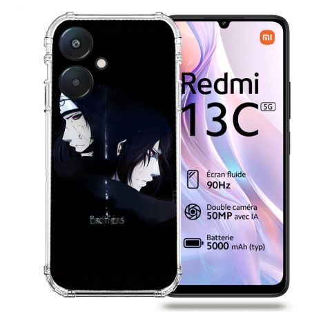 Coque Renforcée Pour Xiaomi Redmi 13C 5G Manga Naruto Sasuke Itachi