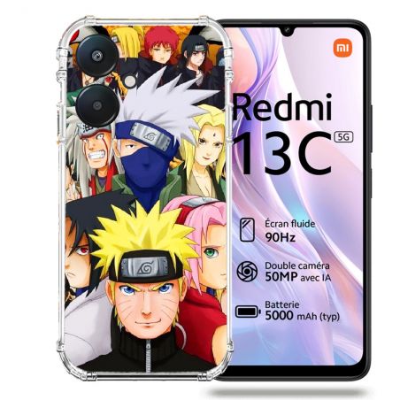 Coque Renforcée Pour Xiaomi Redmi 13C 5G Manga Naruto Team
