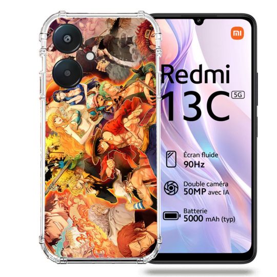 Coque Renforcée Pour Xiaomi Redmi 13C 5G Manga One Piece Nakama