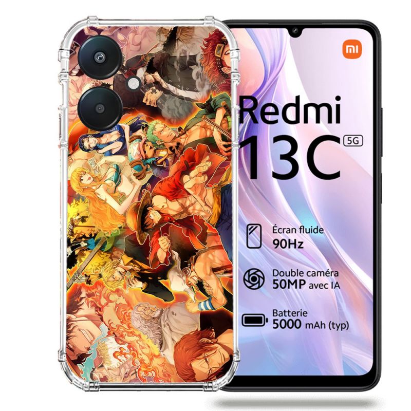 Coque Renforcée Pour Xiaomi Redmi 13C 5G Manga One Piece Nakama