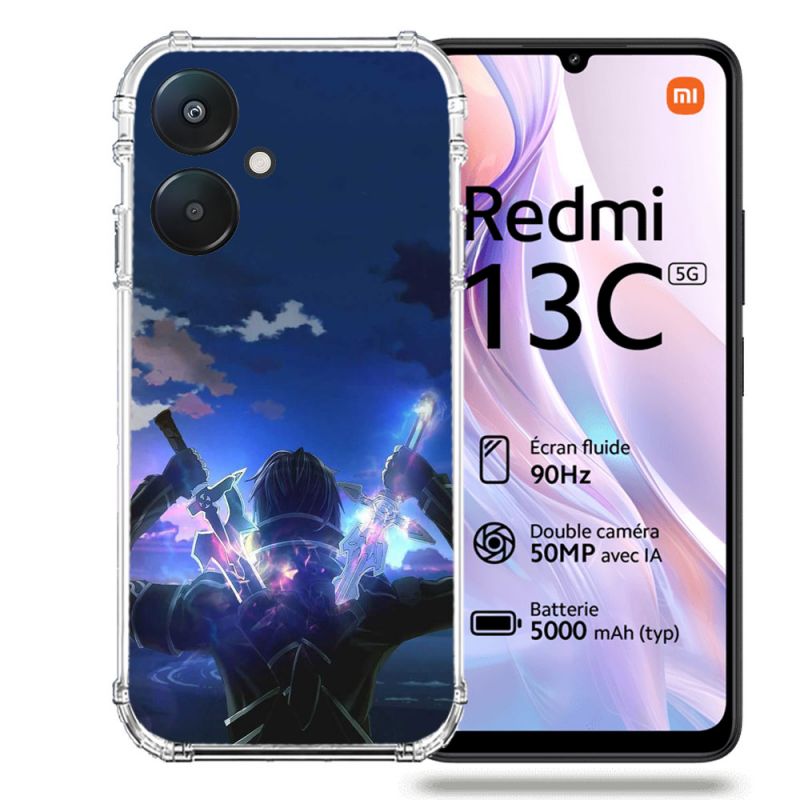 Coque Renforcée Pour Xiaomi Redmi 13C 5G Manga SAO sword Art Online Epee