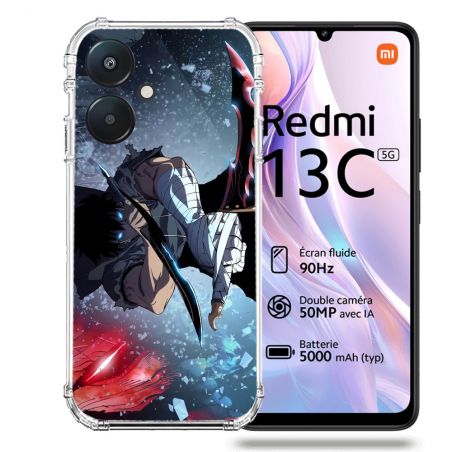 Coque Renforcée Pour Xiaomi Redmi 13C 5G Manga Solo Leveling Sung Epee