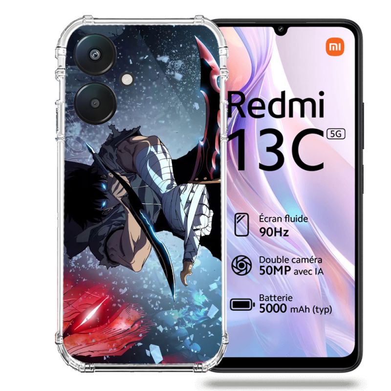Coque Renforcée Pour Xiaomi Redmi 13C 5G Manga Solo Leveling Sung Epee