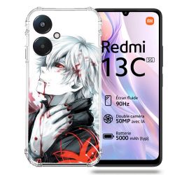 Coque Renforcée Pour Xiaomi Redmi 13C 5G Manga Tokyo Ghoul Kaneki Blanc