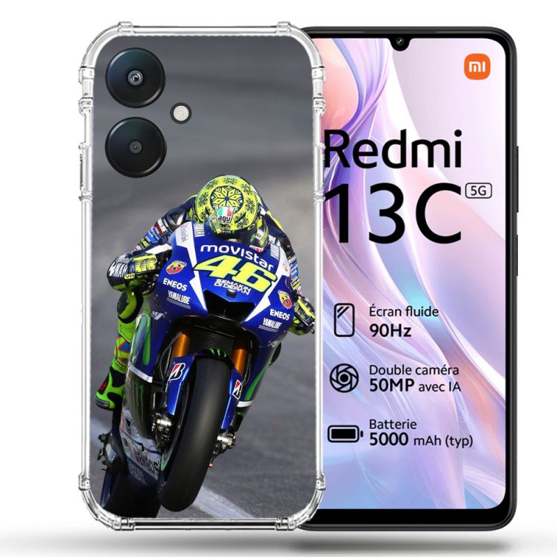 Coque Renforcée Pour Xiaomi Redmi 13C 5G Moto Course GP Wheeling 46