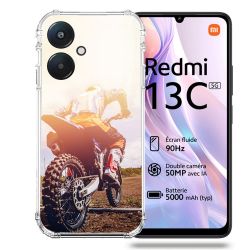 Coque Renforcée Pour Xiaomi Redmi 13C 5G Moto Cross Soleil