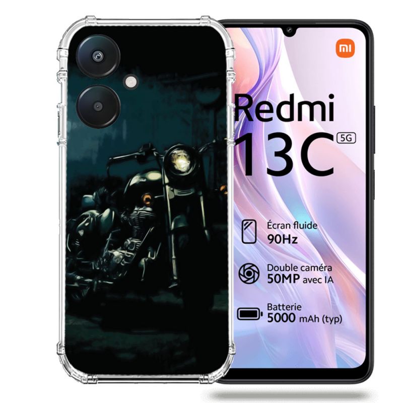 Coque Renforcée Pour Xiaomi Redmi 13C 5G Moto Harley Vintage