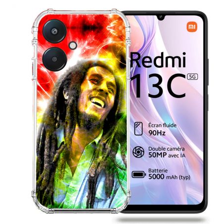 Coque Renforcée Pour Xiaomi Redmi 13C 5G Musique Bob Marley Color